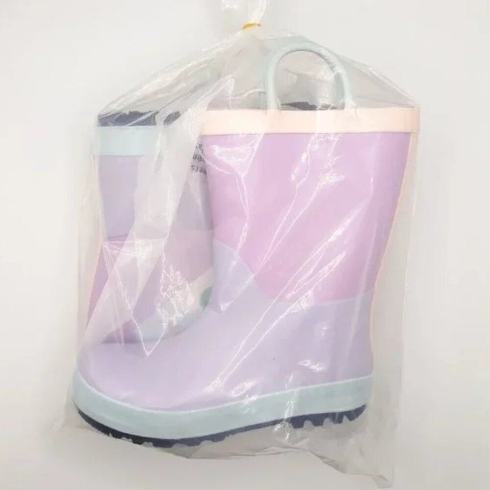 Girls Ali Colorblock Rain Boots - Cat and Jack (Purple) "Size 11" - NEW!!! - Picture 2 of 4